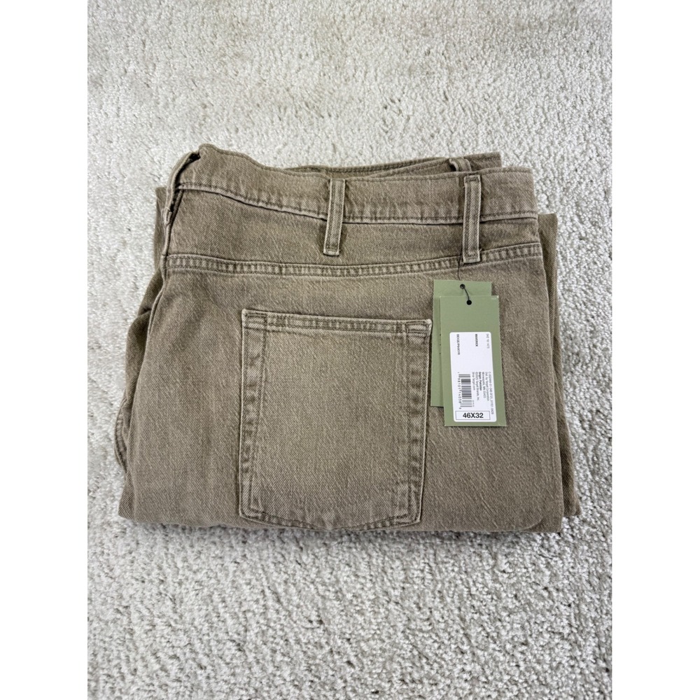 Goodfellow & Co Maverick Relaxed Fit Beige Jeans Mens 46x32 Total Flex Stretch